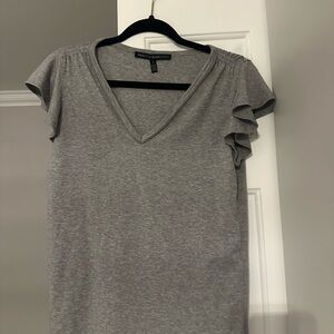 White House Black Market Gray Short Sleeve Top
